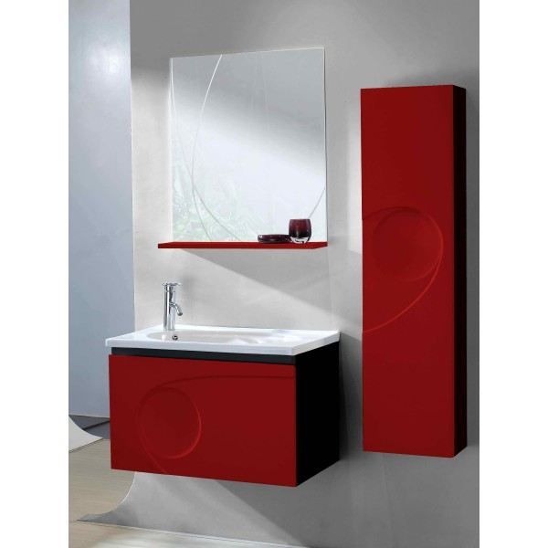 Meuble salle de bain rouge pas cher ~ tazmik.com for . Meuble salle de bain pas cher