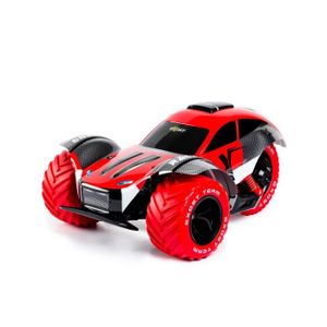 SILVERLIT Voiture Télécommandée Exost Rouge Stunt Force 1:8 - Bolide 3 roues XXL - Rouge et Noire