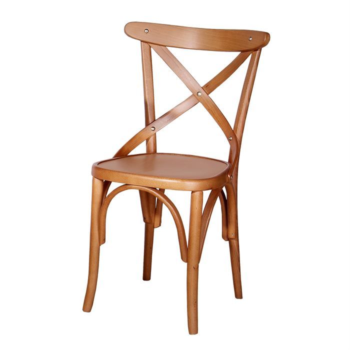 bistrot Venancio en bois hêtre en coloris Chêne La chaise bistrot