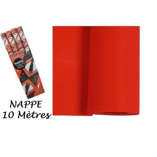 Nappe intissé rouge 10 m Achat / Vente nappe de table