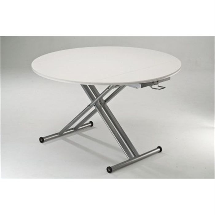 table relevable ronde bois