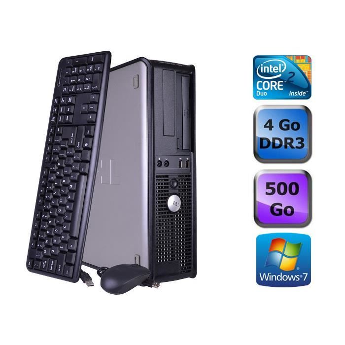 Modèle : DELL Optiplex 755 ; Format : Desktop ; Processeur : Intel