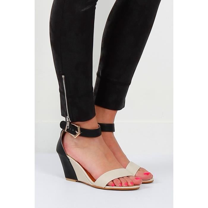 talon compense beige