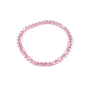 BRACELET , GOURMETTE Bracelet élastique en cristal de Swarovski , rose