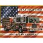  PLAQUE METAL 40X30cm CAMION DE POMPIERS AMERICAIN