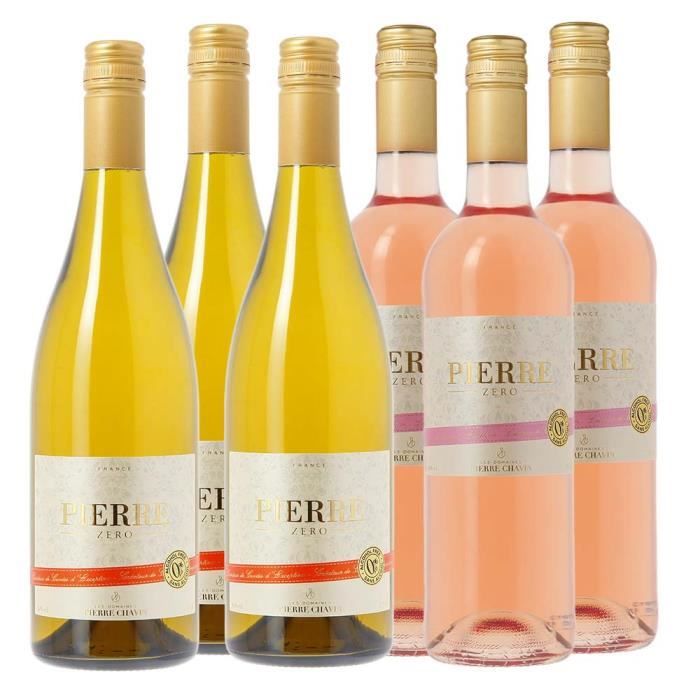 Vin sans alcool 0 degre PACK 6 BOUTEILLES BLANC ROSE - Achat / Vente
