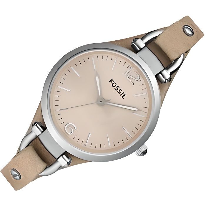 Fossil Montre Femme Georgia 32 Mm – Cuir Véritable & Style Élégant