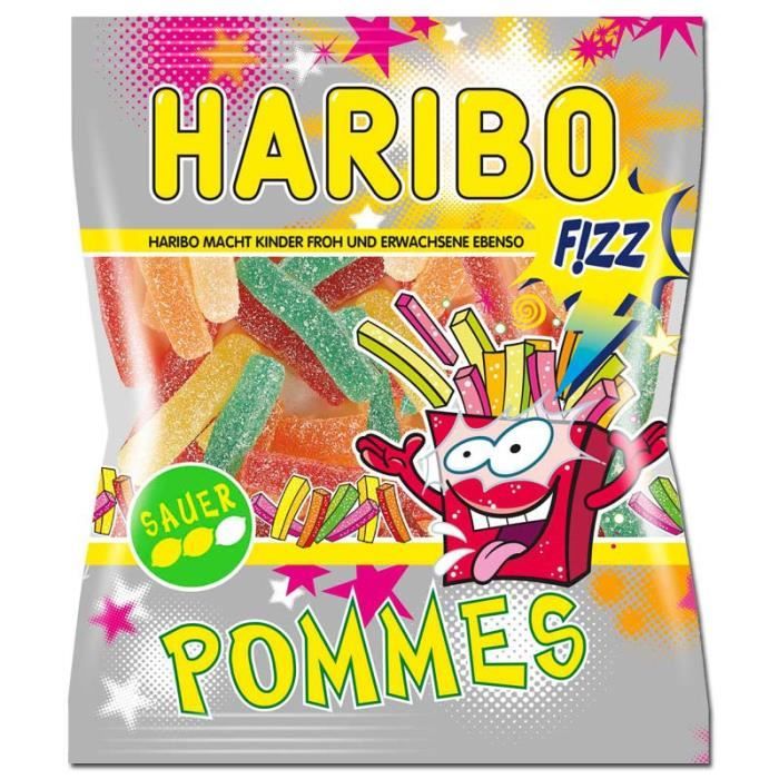 Haribo frites de gomme de fruit aigre, 24 sacs, 100g Achat / Vente