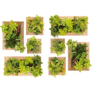 PLAGE Stickers adhésif mural Taille S - Jardin vertical- 2 Planches 29,7 x 21 cm