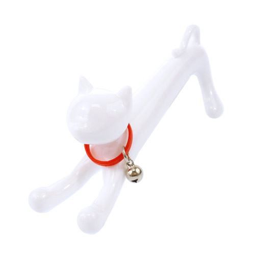 Stylo à bille en forme de chat Couleur : Blanc Stylo à bille En