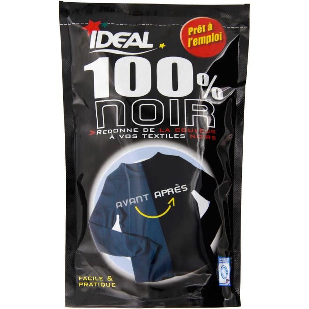 Teinture tissus 100 Ideal Sache de 400 g Noir Achat / Vente teinture textile Teinture