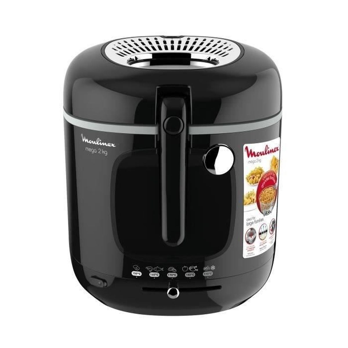 FRITEUSE ELECTRIQUE Friteuse MOULINEX XXL MEGA 2KG NOIRE AM4