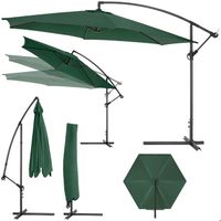 PARASOL Parasol déporté en Métal Vert + Housse TECTAKE PARASOL Parasol déporté en Métal Vert + Housse TECTAKE