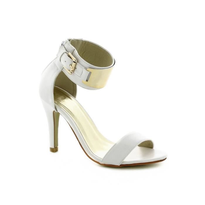 sandale plate avec bride cheville