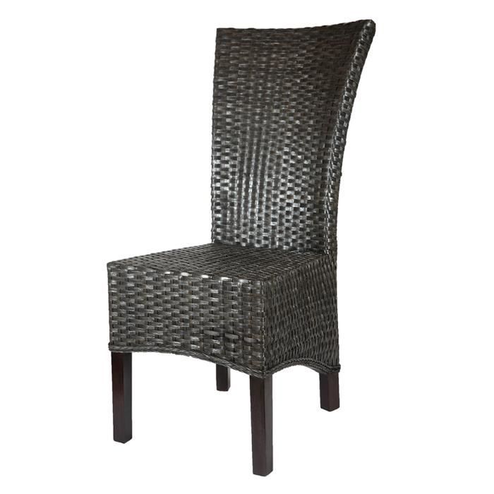Chaise Alma Grise  Rotin  Achat / Vente chaise Rotin  Cdiscount