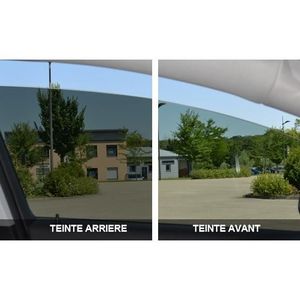 Touran (1) 5 portes (2002 - 2010) Kit complet avant black 35 - arri?re black 05 film teinté découpé et thermoformé sur mesure