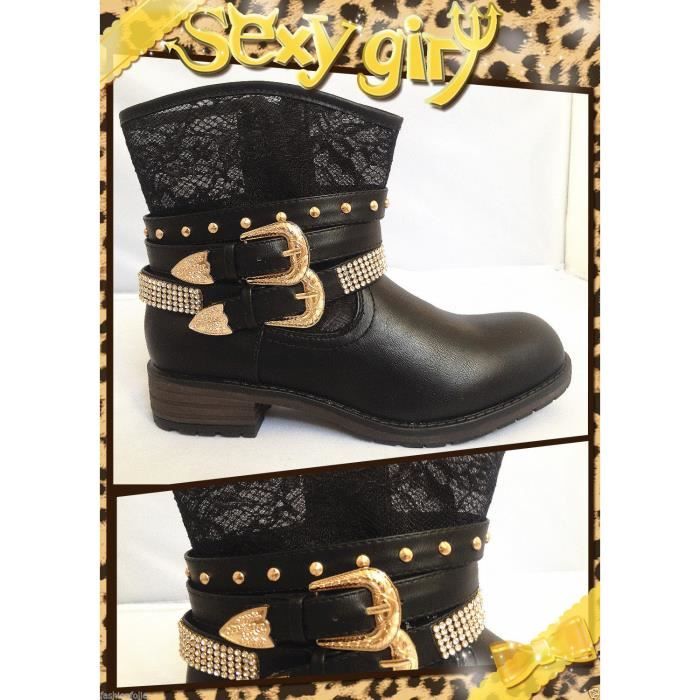 bottines moto femme talon