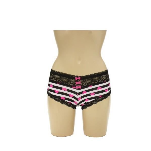 shorty noir coton femme