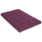 FUTON  Matelas Futon Aubergine en Coton 140x190