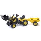 VEHICULE ENFANT Tractopelle à pédales Country + Remorque 