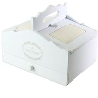 Boite à Couture en Bois - Peint en blanc - Boite à Couture en Bois - Peint en blanc -