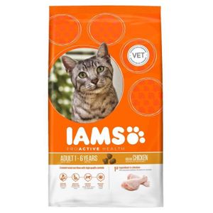 IAMS Croquettes au poulet - Toutes races - 3kg - Pour chat adulte