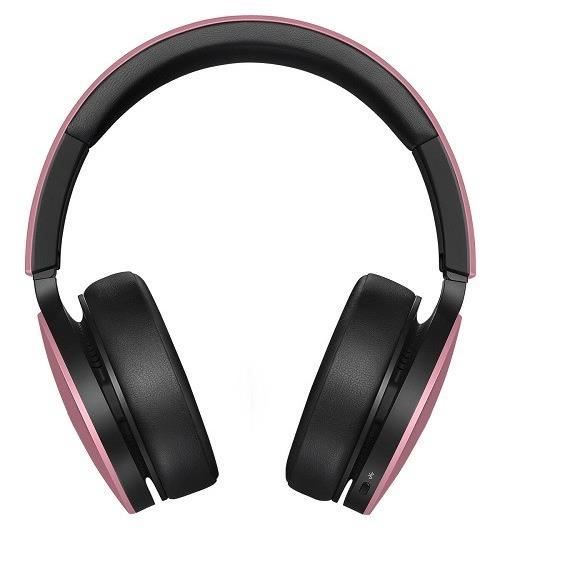 Casque Audio Bluetooth sans fil avec reduction de bruit Rose casque