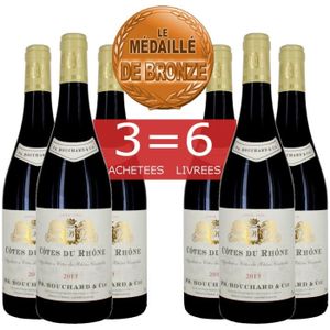 VIN ROUGE 3 achetées = 6 livrées Bouchard & Cie CdR 2013 VIN ROUGE 3 achetées = 6 livrées Bouchard & Cie CdR 2013
