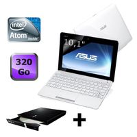 Comparer ASUSTEK 1015CXWHI013S BLANC INTEL ATOM N2600 1.6GHZ 1GO 320GO  