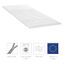 SUR-MATELAS Surmatelas 140x190cm Mousse 25kg/m3 Déhoussable