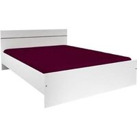ENSEMBLE SOMMIER-MATELAS Lit BOSTON 140x190 cm Blanc