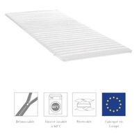 SUR-MATELAS Surmatelas 140x190cm Mousse 25kg/m3 Déhoussable