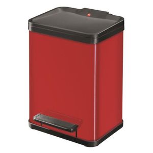 HAILO Poubelle ? pédale Öko Duo Plus M rouge