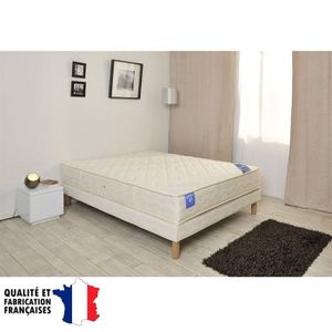 GFL BELLE LITERIE Ensemble matelas + sommier 140x190cm 21cm 682 ressorts ensachés tr?s ferme 24 kg/m?