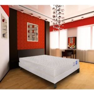 PALM BEACH Ensemble matelas + sommier 140x190 cm - Latex et mousse - Equilibré - 75kg/m? et 35kg/m? - 2 personnes