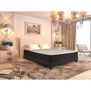 BELLISSIMO Matelas 140x190 cm - Mousse, latex et mémoire de forme - Ferme - 55kg/m?, 75kg/m? et 50kg/m? - 2 personnes