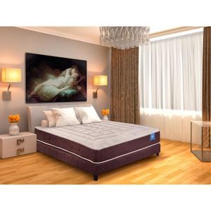 BENOIST Matelas DESIR 140x190 cm - Ressorts, mousse, latex et mémoire de forme - Ferme - 55kg/m3, 65kg/m3 et 50kg/m3 - 2 personnes