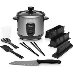 TRISTAR RK-6140 Cuiseur ? riz avec kit ? sushi ? 300W ? 0.6 L - Inox