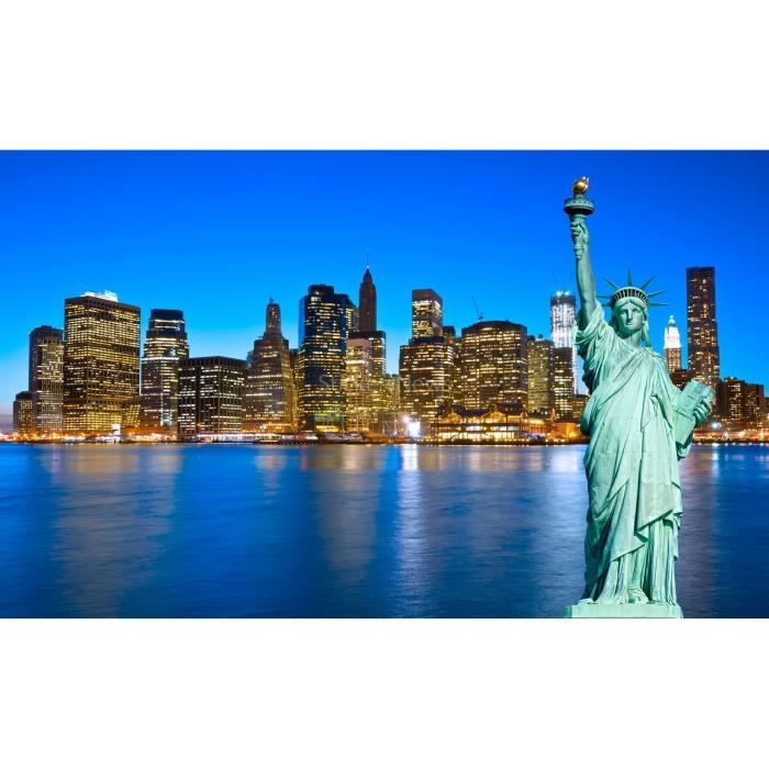 stickers autocollant ou affiche poster panoramique statue de la libert u00e9 new york cv 00111