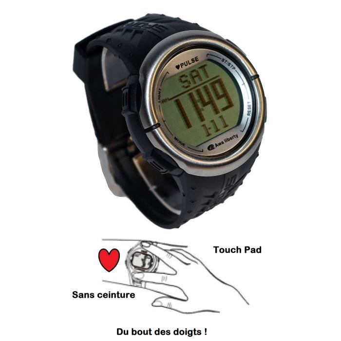 CARDIOFRÉQUENCEMÈTRE Montre Podomètre & Cardio Fréquence Touch