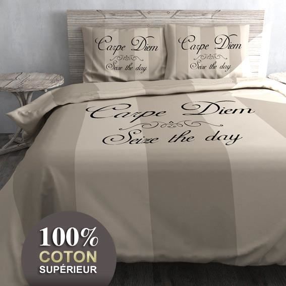 housse de couette et deux taies 270 cm carpe die