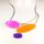 Ras de cou Dolce Vita rose orange violet 45 cm Ros