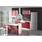  ARCHIPEL Cuisine complète Ilot Laque Rouge
