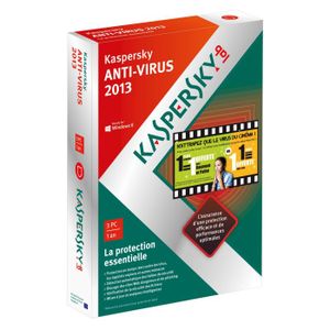 ANTIVIRUS Kaspersky Antivirus 2013 3 Postes / 1 An