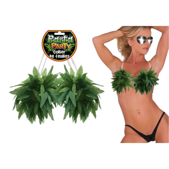 Soutien Gorge Feuilles Rasta Achat / Vente accessoire déguisement