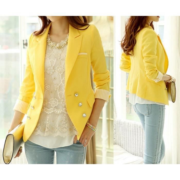 blazer jaune pas cher
