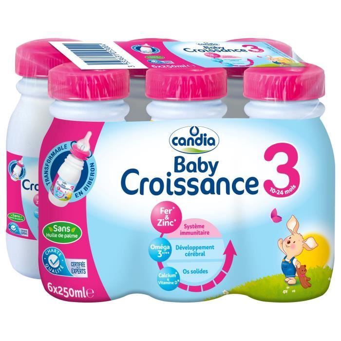 CANDIA Lait Croissance Liquide 2ème Âge 6x25cl Achat / Vente lait de croissance CANDIA Lait