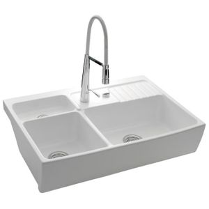 Evier LUISINA SOPRANO Ceramique Blanc 2,5 cuves EV5027006 Evier