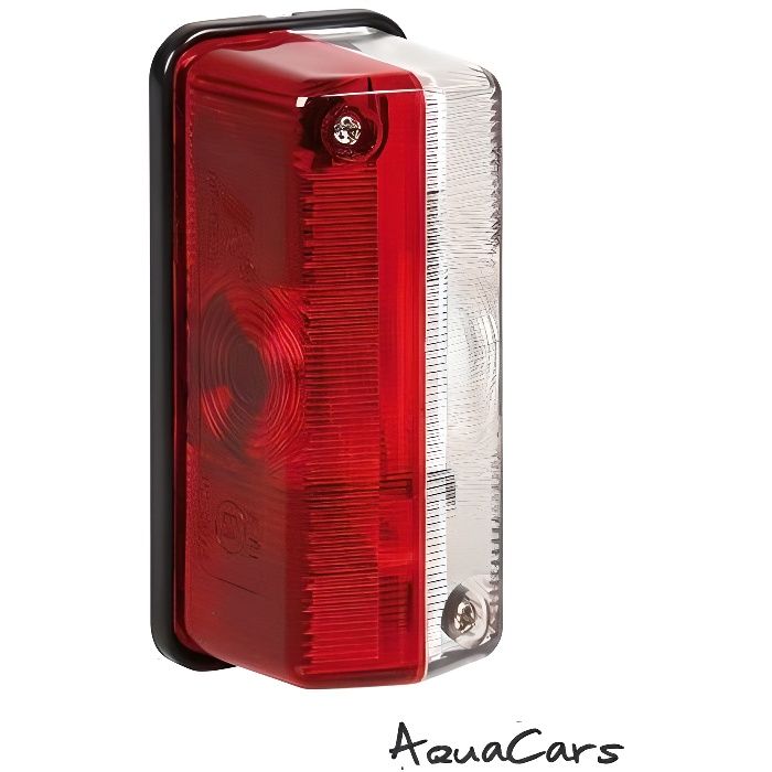2 Feux De Gabarit 12V/24V - Blanc Et Rouge - Pour Camion, Remorque, Caravane - Plastique Résistant - 138x109mm