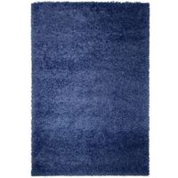 TAPIS - DESSOUS DE TAPIS Tapis shaggy longue mèche bleu 160x230cm